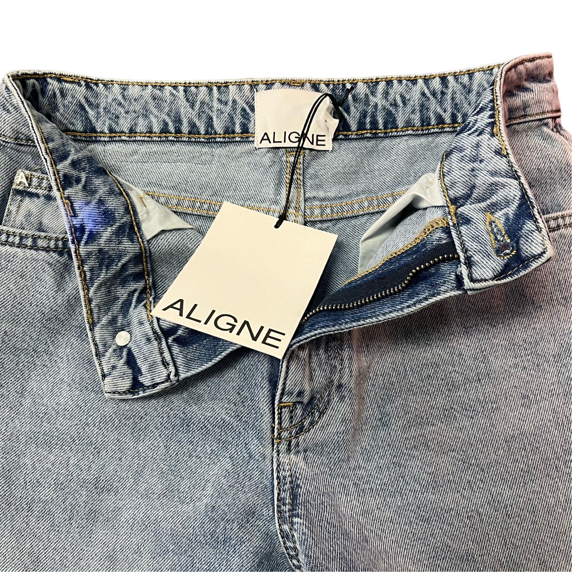 Aligne Loose Wide Jeans in Powder Blue
