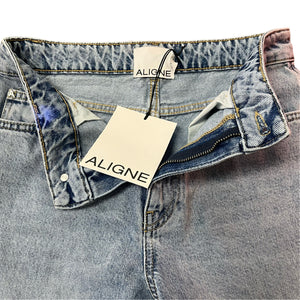 Aligne Loose Wide Jeans in Powder Blue