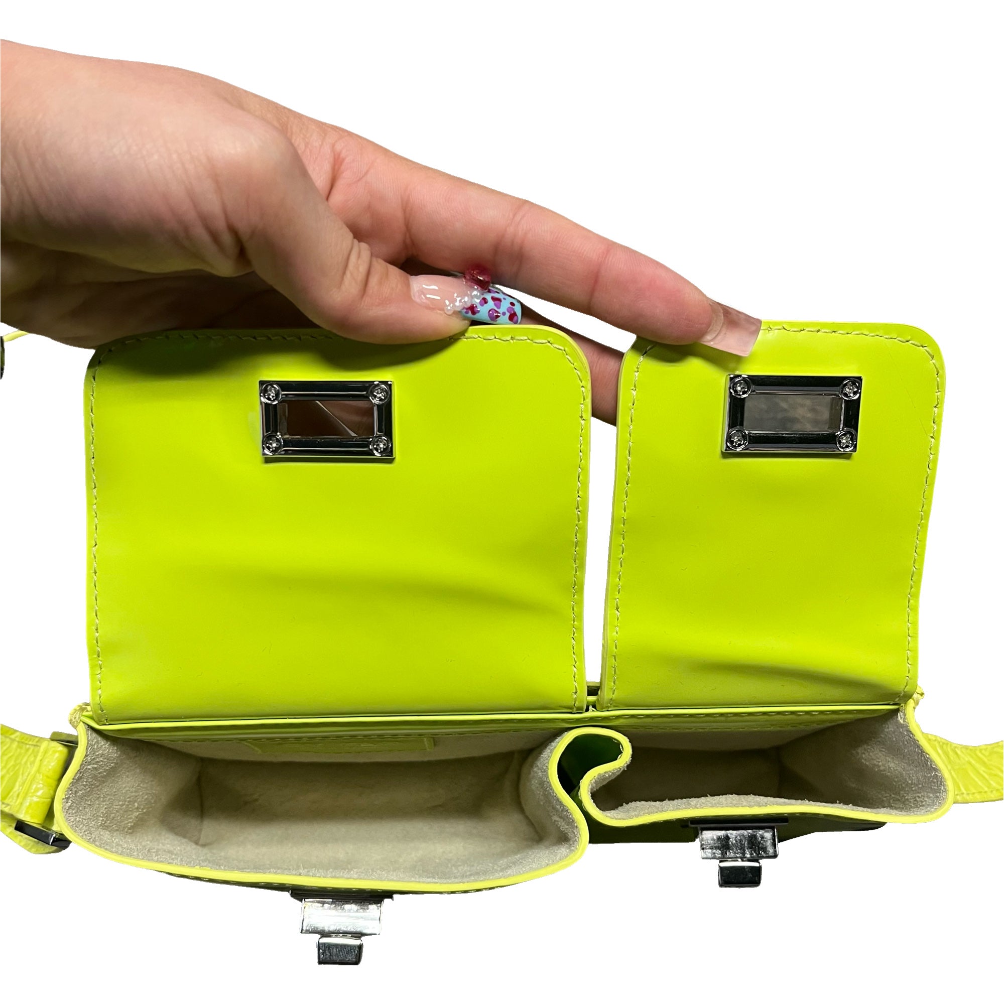 BY FAR Baby Billy Bag in Lime Green