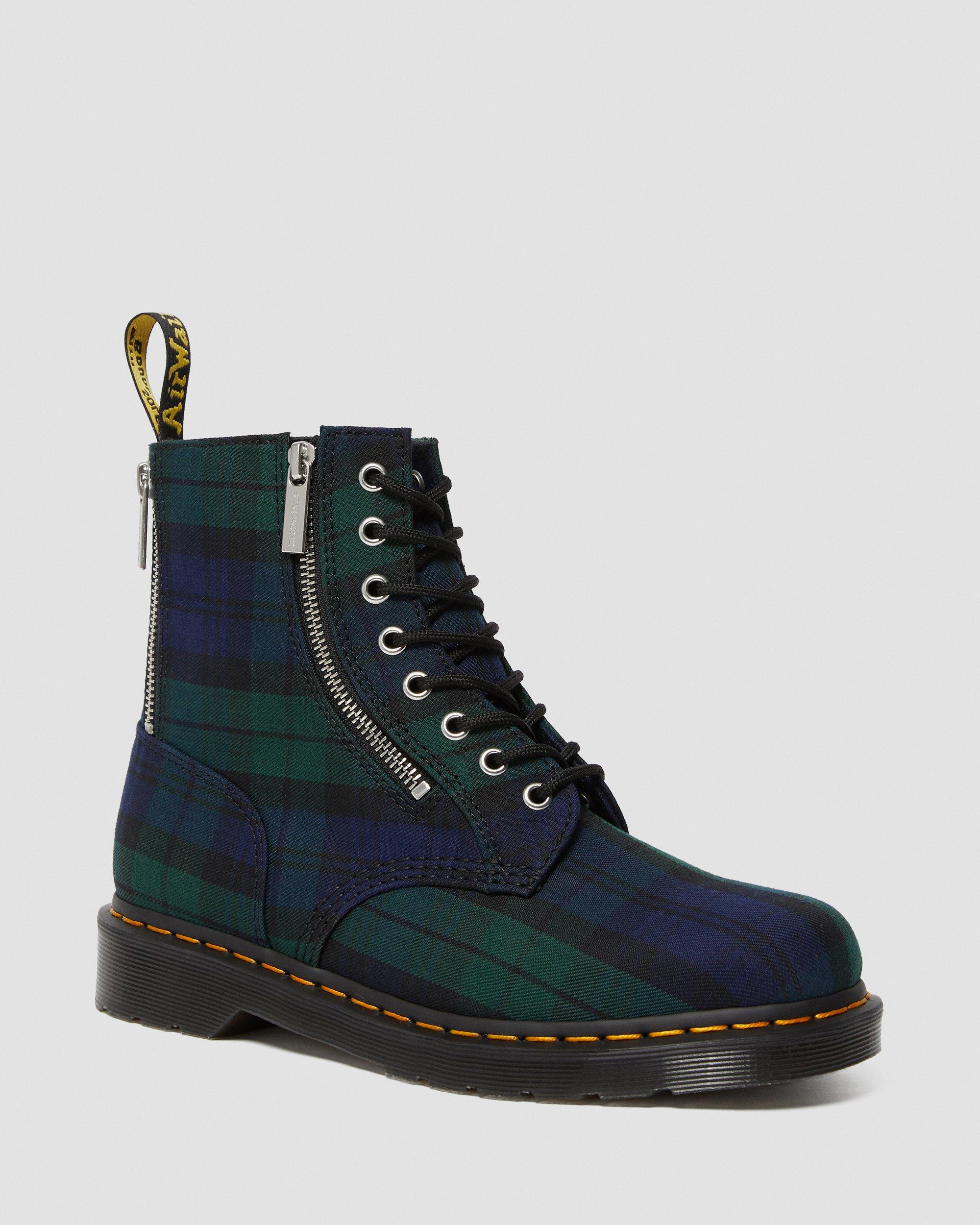 Dr. Martens 1460 Zip Tartan Lace Up Boots