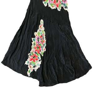 Sue Wong Silk Floral Maxi Dress