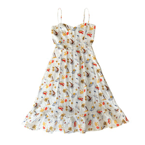 REFORMATION Eileen Linen Midi Dress in Tropez
