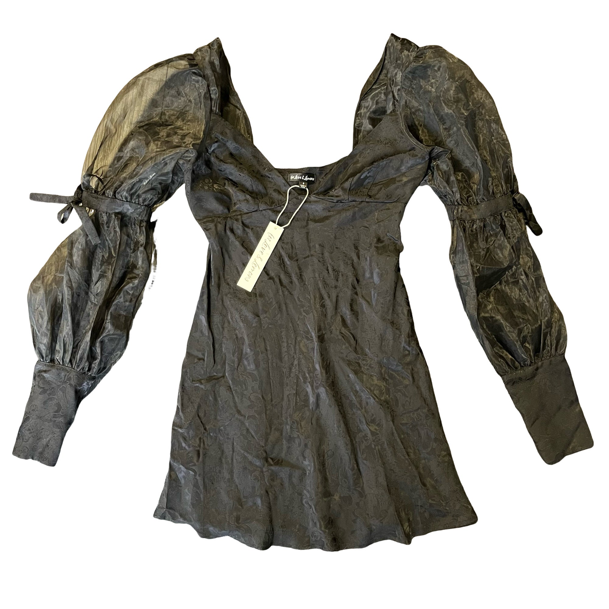 For Love & Lemons Gabrielle Puff Sleeve Mini Dress