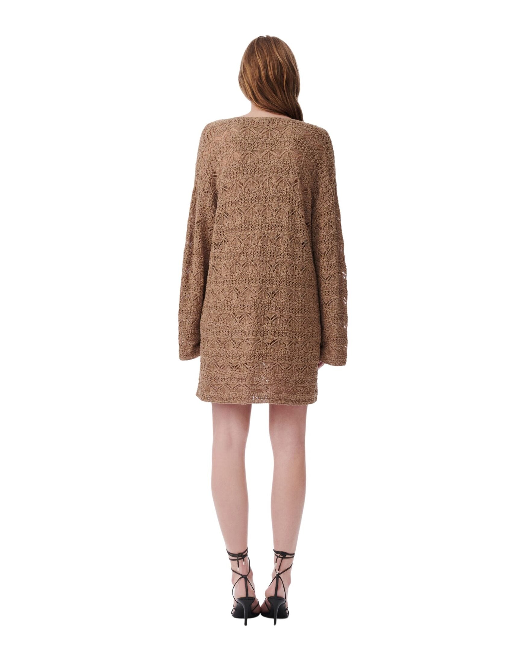 IRO Paris Lizami Crochet Dress in Cappuccino