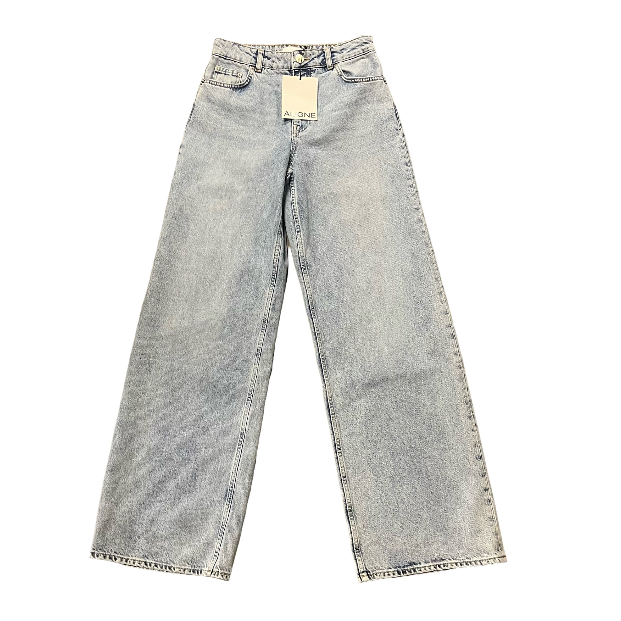 Aligne Loose Wide Jeans in Powder Blue