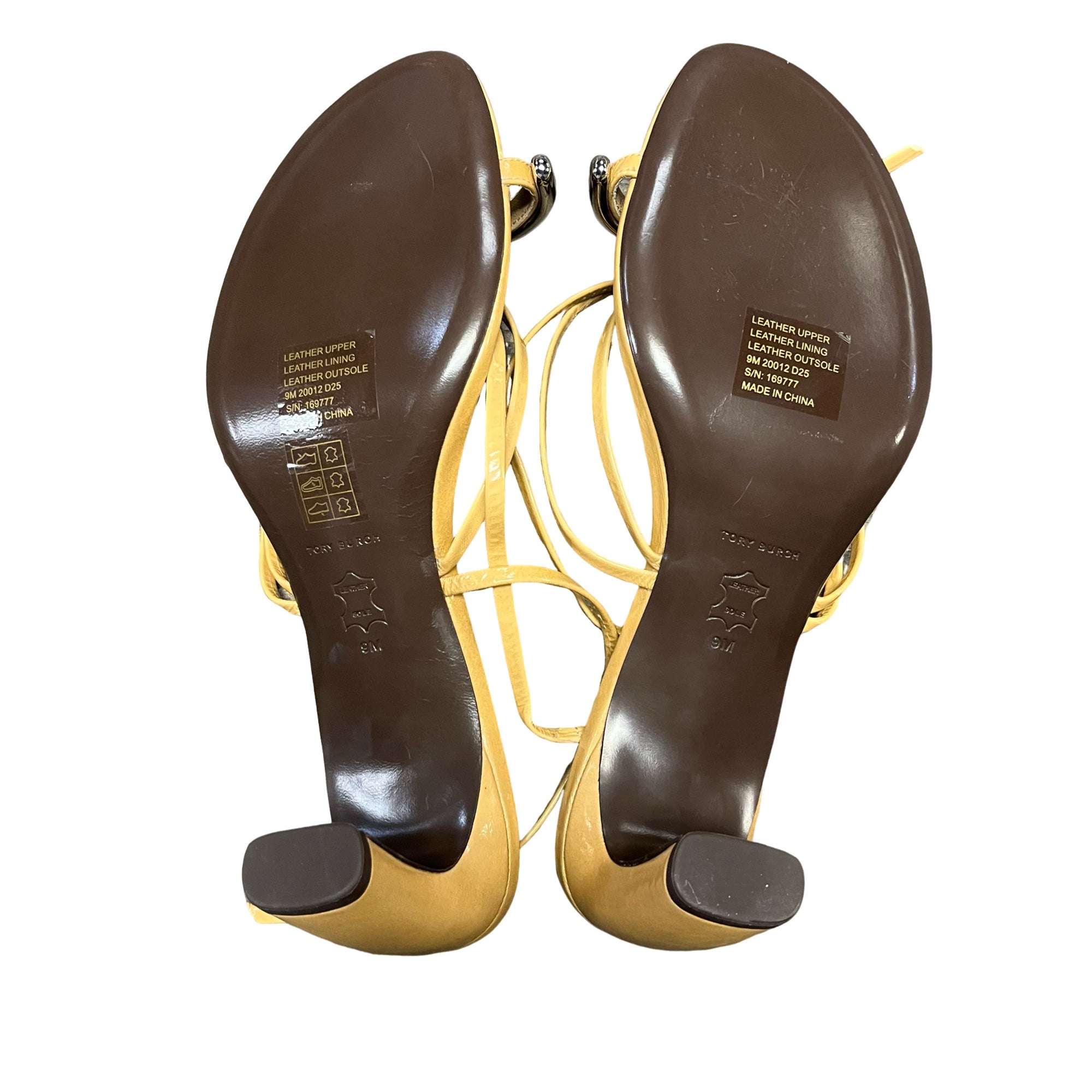 Tory Burch Yellow Strappy Sandals