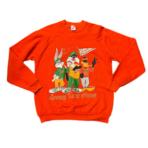 Vintage 1994 Looney Tunes House Miami Hurricanes Crewneck Sweater