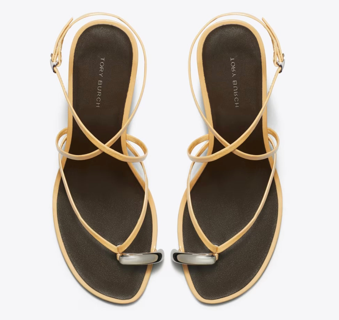 Tory Burch Yellow Strappy Sandals
