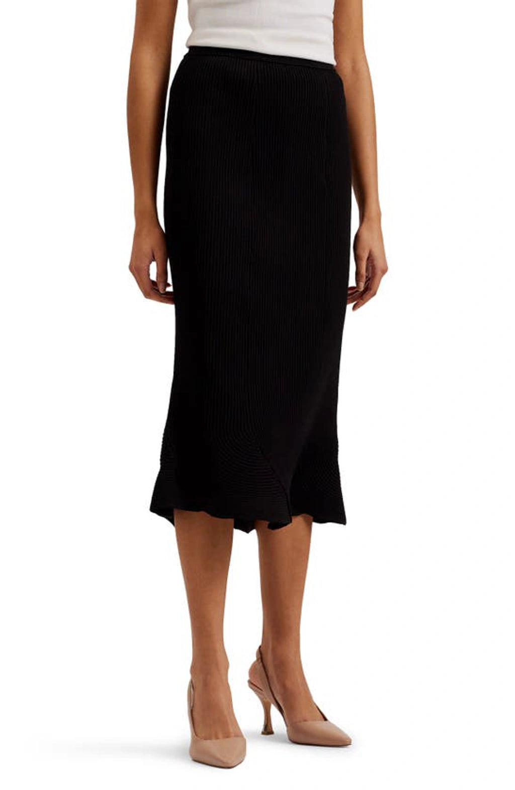 Ted Baker Rib Engineered Knit Skirt