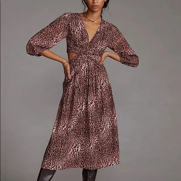 Ranna Gill Cheetah Print Dress