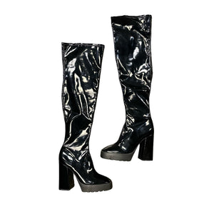 SCHUTZ Darlyn Patent Leather Over the Knee Boots