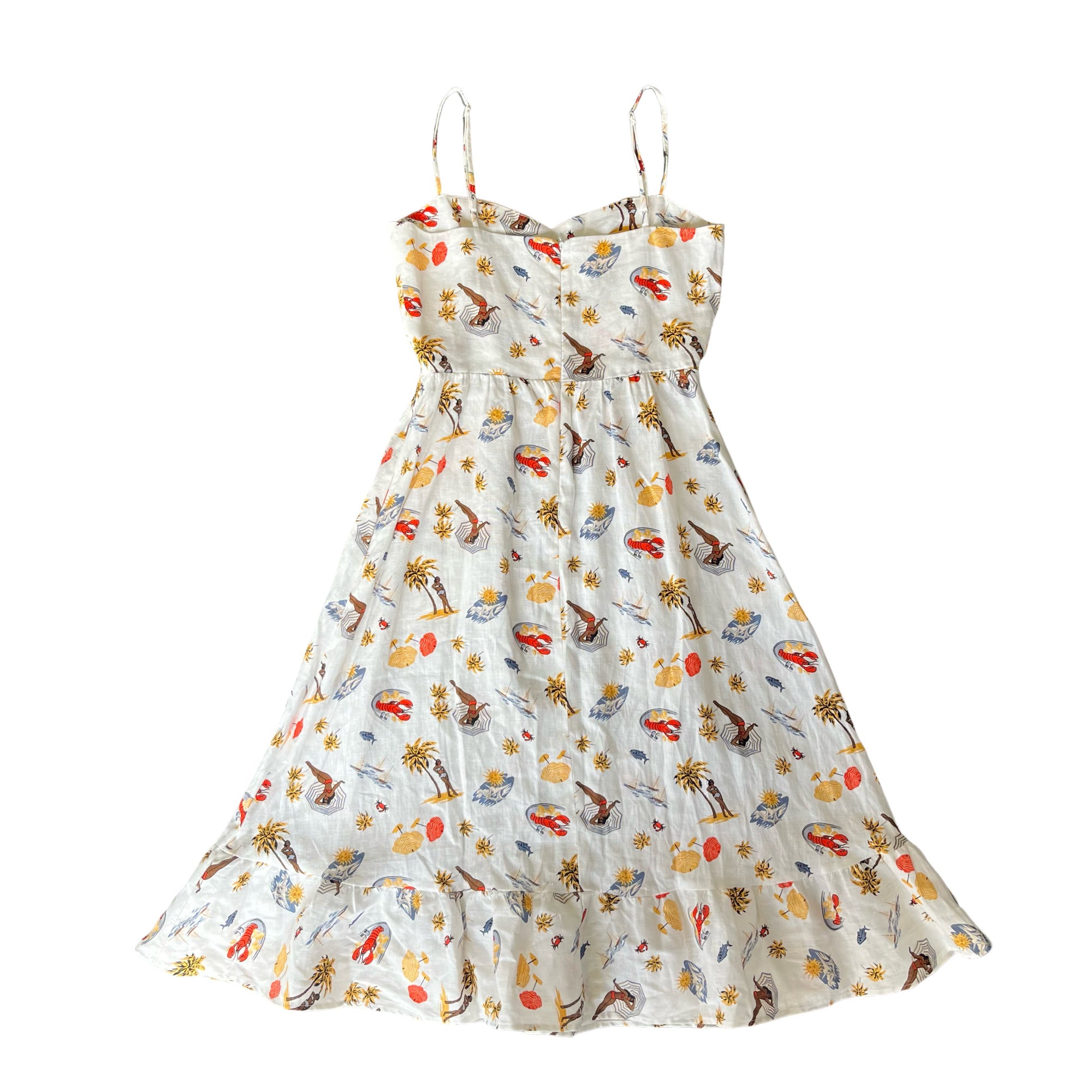REFORMATION Eileen Linen Midi Dress in Tropez