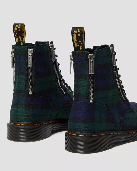 Dr. Martens 1460 Zip Tartan Lace Up Boots
