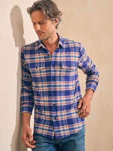 Faherty Legend™ Sweater Shirt - Navy Skyline Plaid