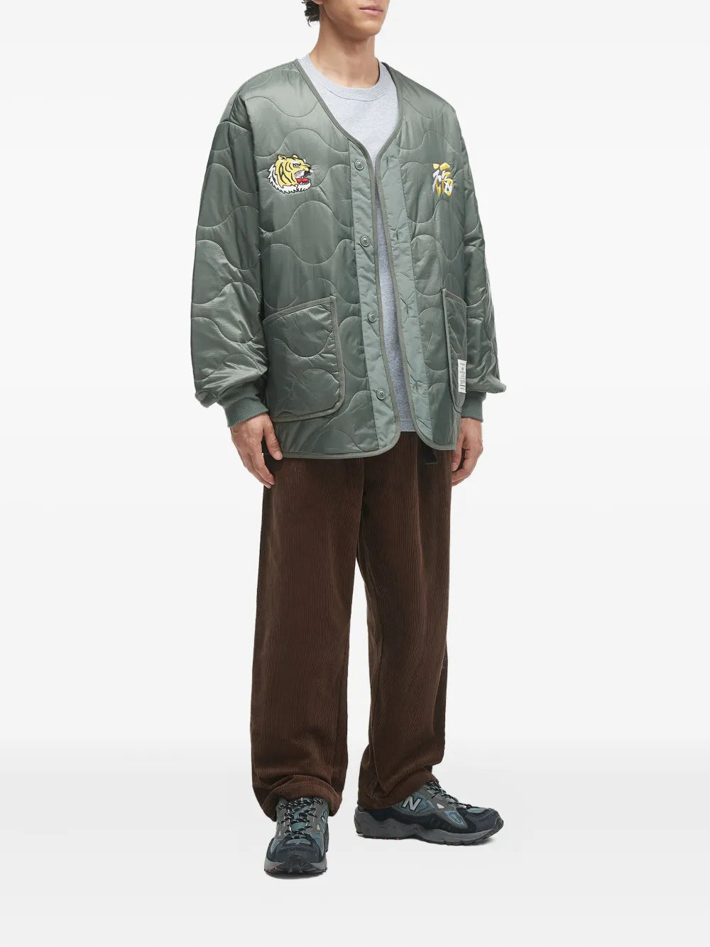 Alpha Industries Quilted Jacket with Tiger Embroidery