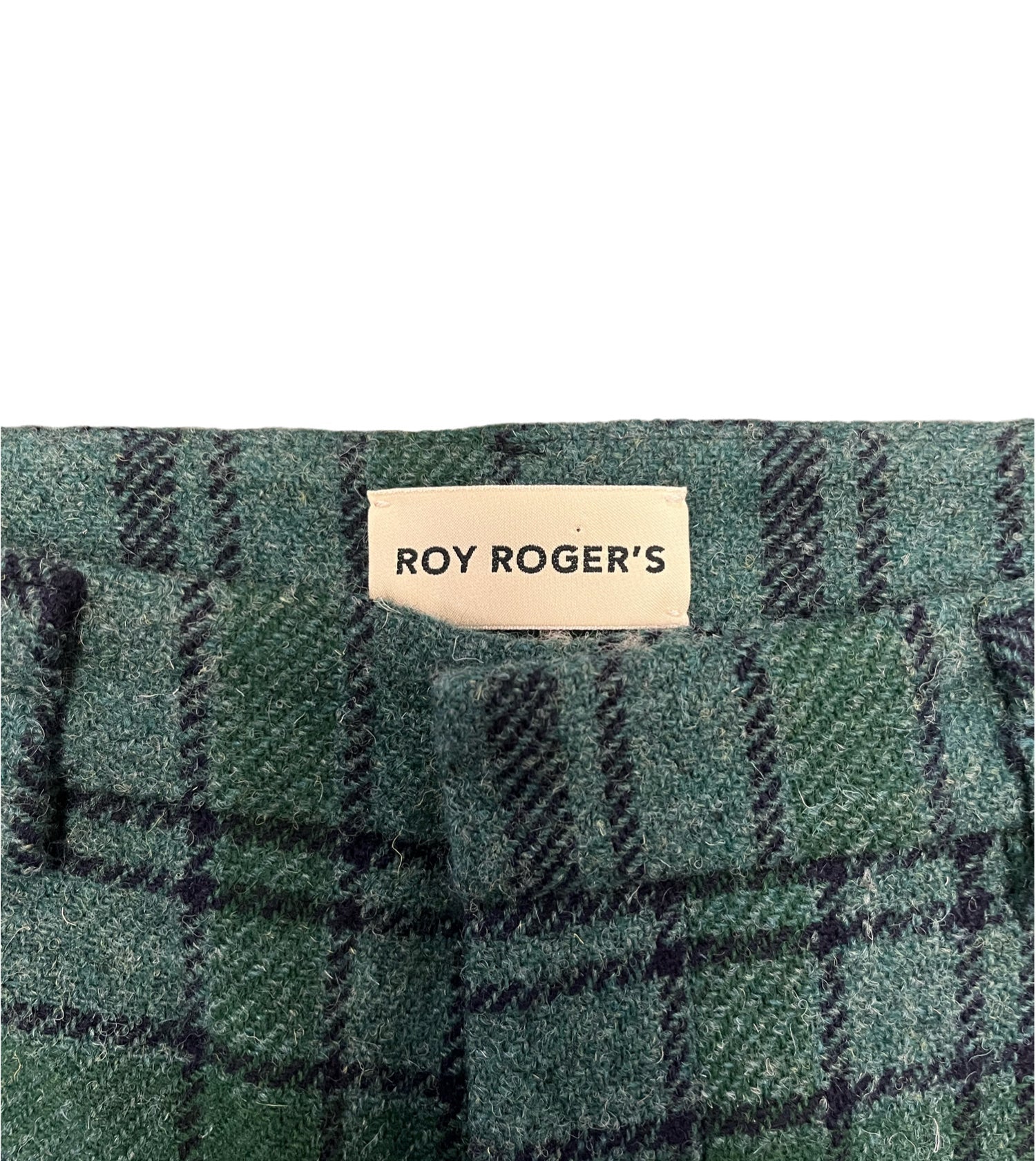 Roy Rogers Herringbone Check Wool Shorts