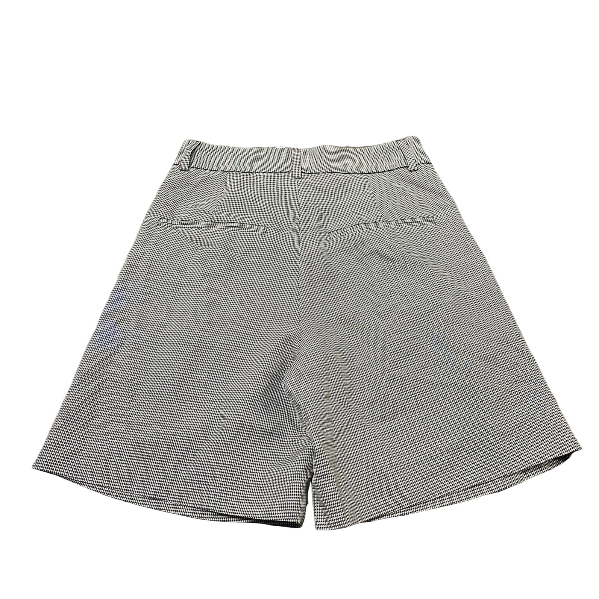 Anine Bing Carrie Pleated Houndstooth Wool-Blend Shorts