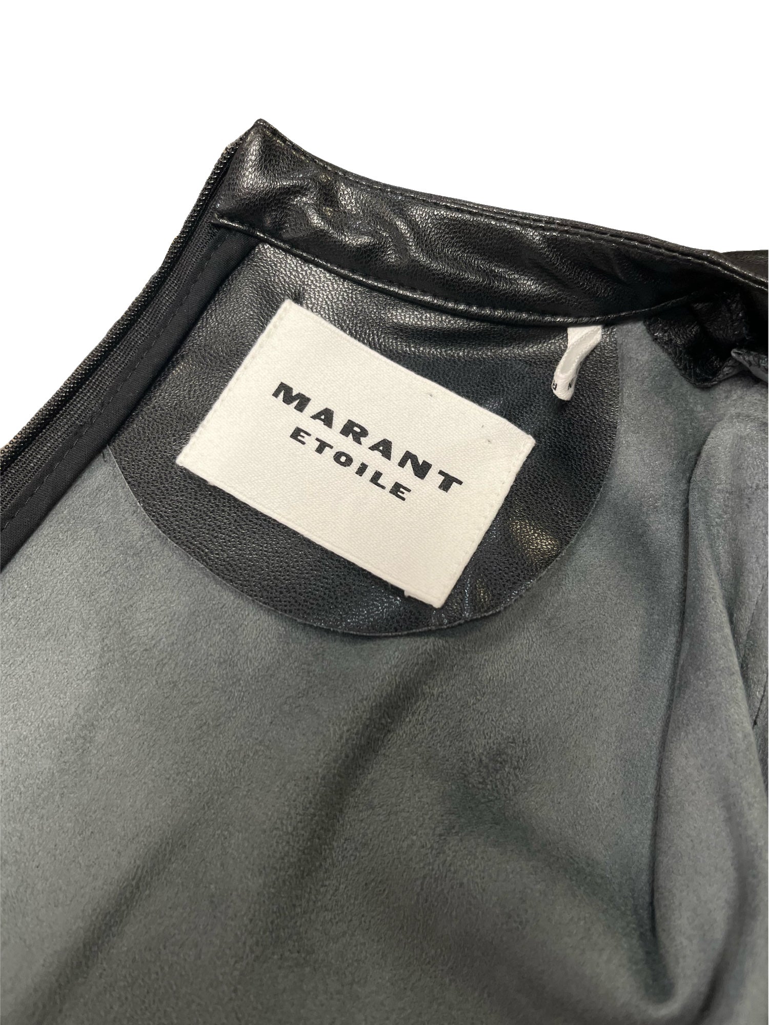 Isabel Marant Etoile Black Faux Leather Mini Dress