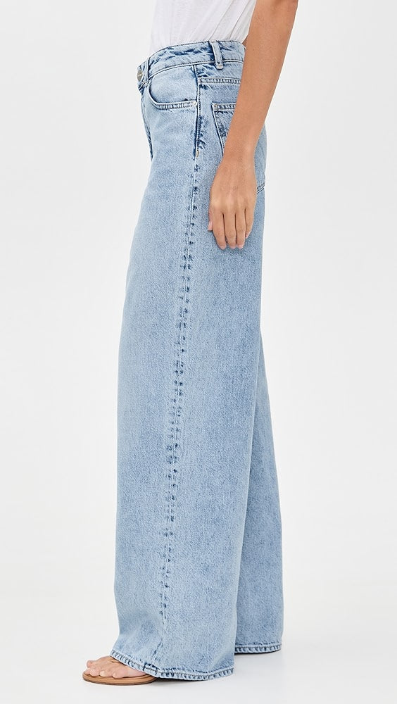 Aligne Loose Wide Jeans in Powder Blue