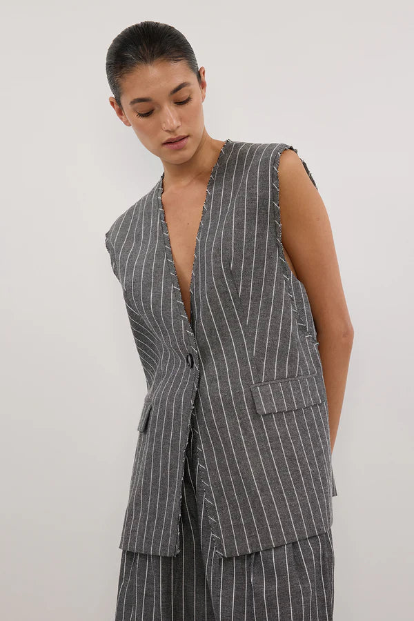 DISSH Ollie Slate Stripe Oversized Women’s Vest