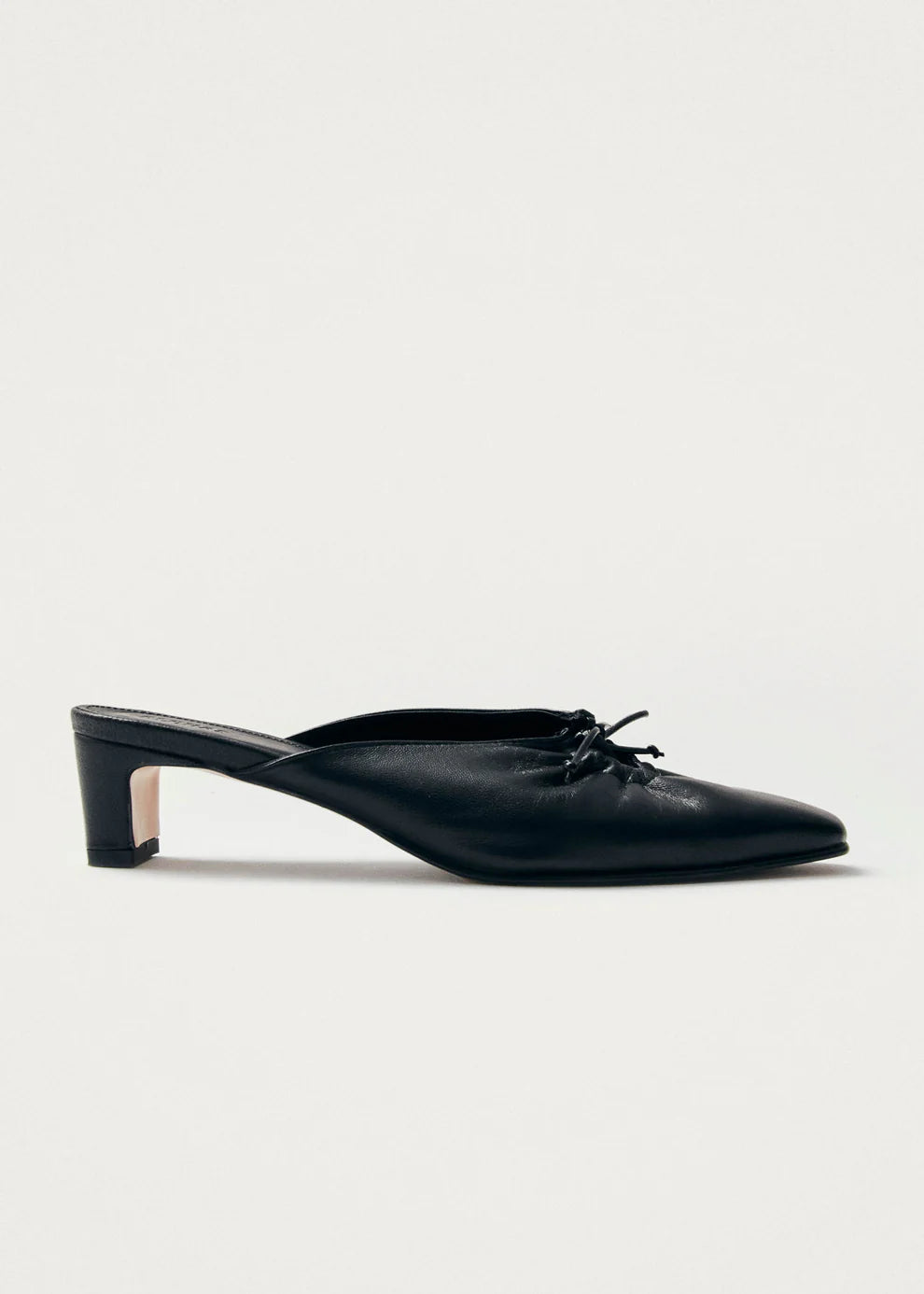 Alohas AMAR BLACK LEATHER MULES