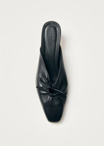 Alohas AMAR BLACK LEATHER MULES