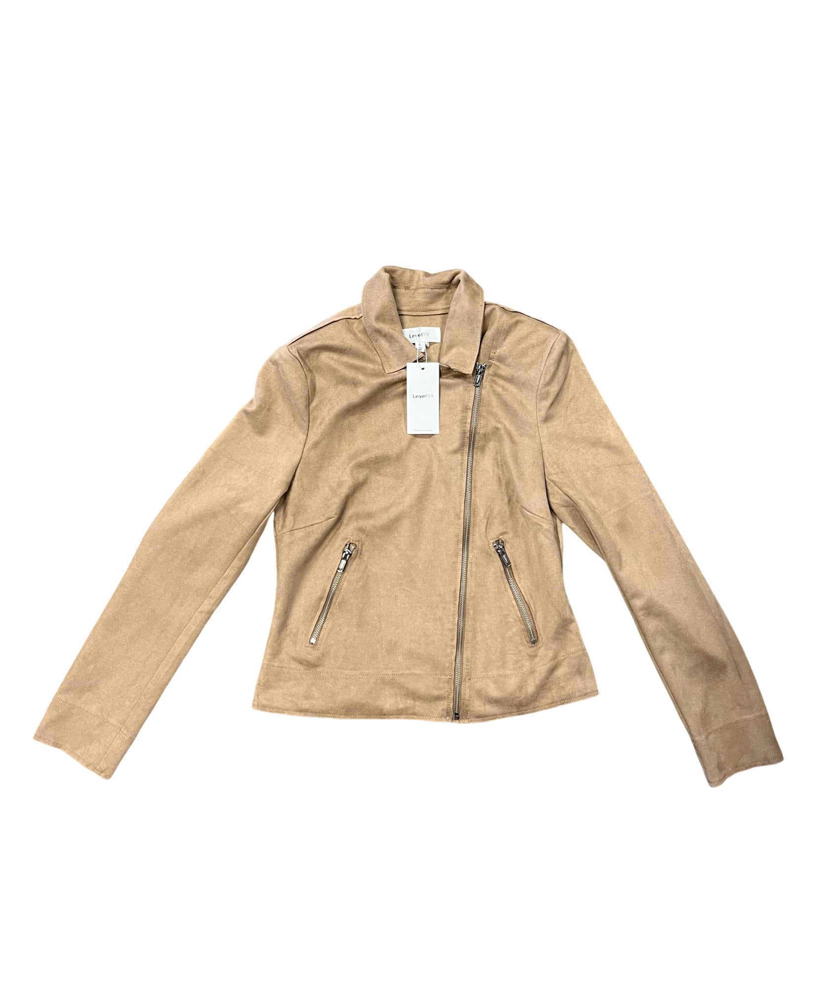 Level 99 Maeve Faux Suede Moto Jacket