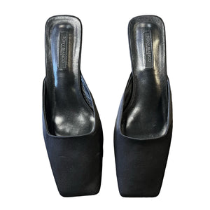 Tony Bianco Harriet Black Satin Shoes