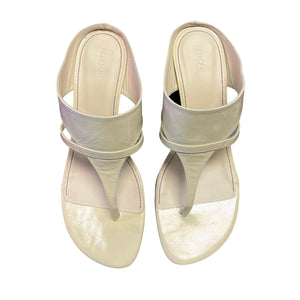 ALOHAS DYSTARIA ONIX WHITE LEATHER SANDALS