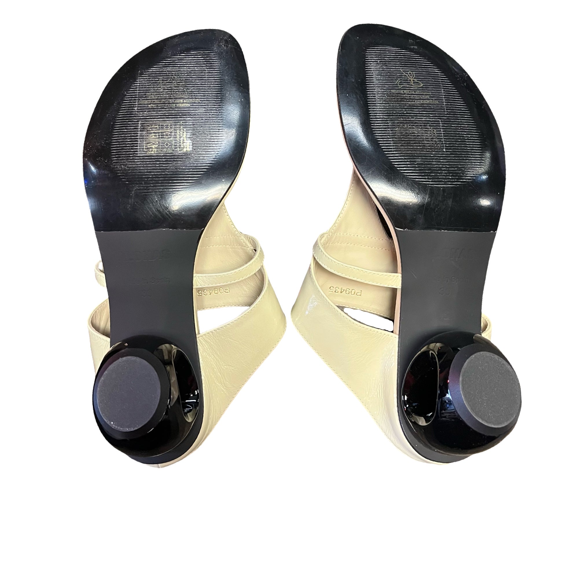 ALOHAS DYSTARIA ONIX WHITE LEATHER SANDALS