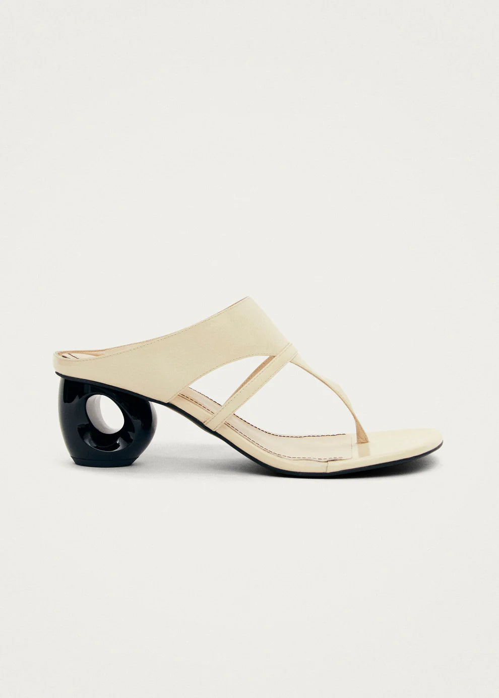 ALOHAS DYSTARIA ONIX WHITE LEATHER SANDALS