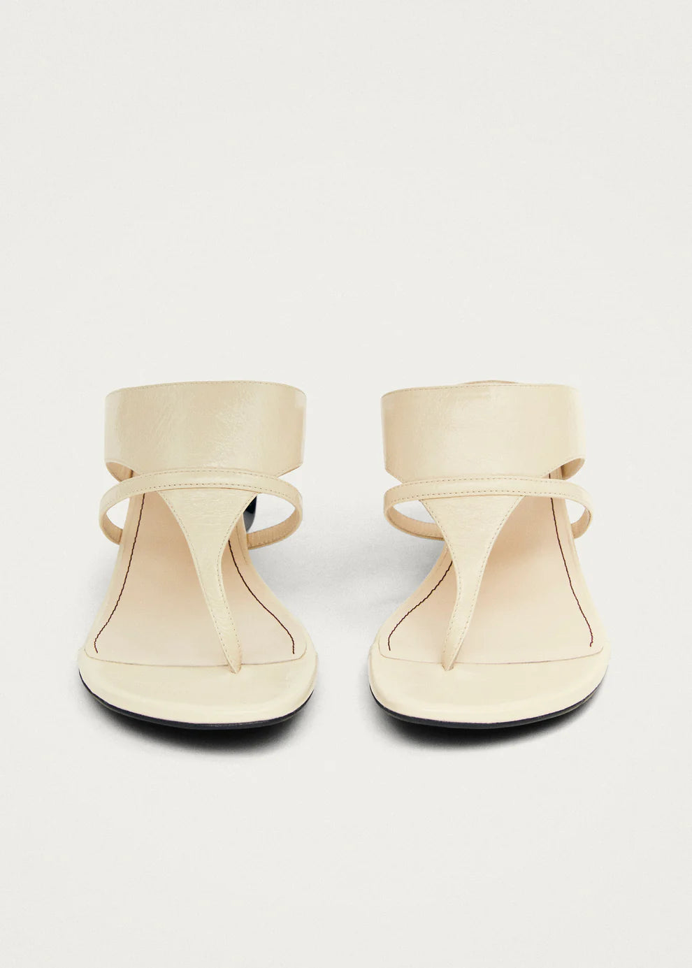 ALOHAS DYSTARIA ONIX WHITE LEATHER SANDALS